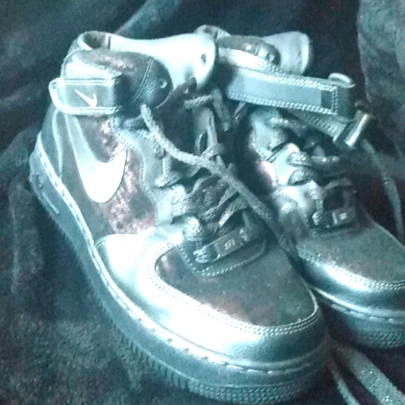 Nike Shoes - Nike All Black High tops with strap AF1